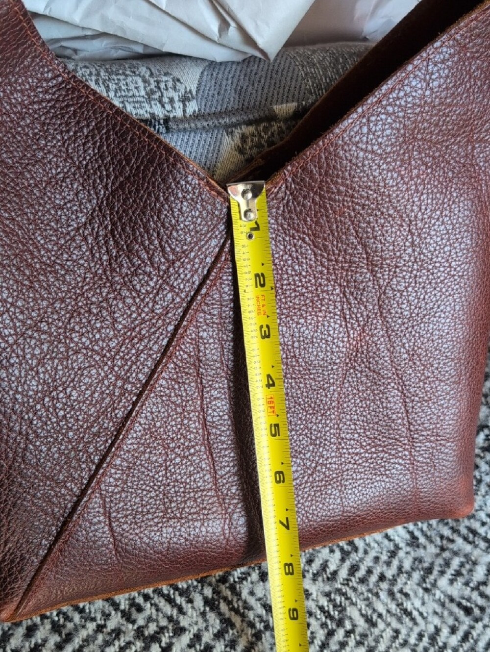 Portland Leather Nutmeg Large Naomi Shoulder Bag Euc - Picture 11 of 13